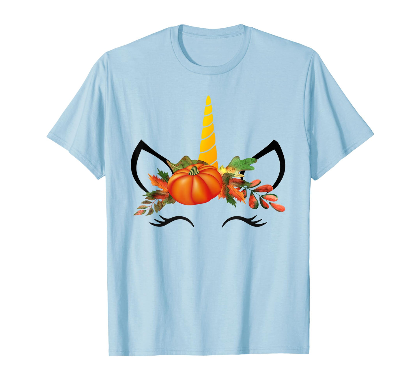 Cute Unicorn Pumpkin Shirts for Kids Halloween Thanksgiving T-Shirt