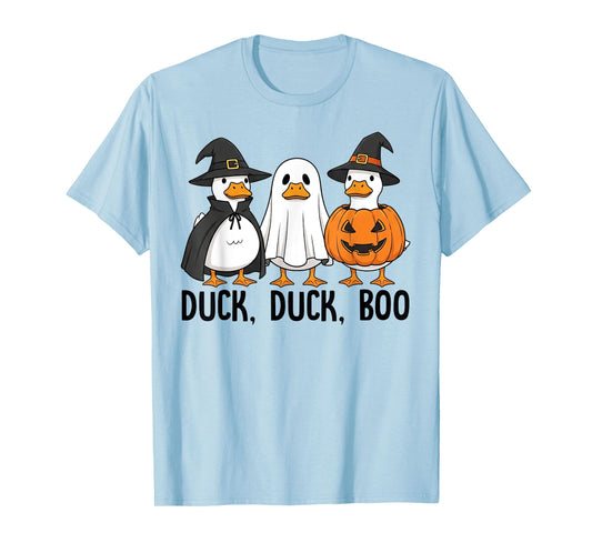 Duck Duck Boo Funny Duck Retro Men Women Halloween T-Shirt