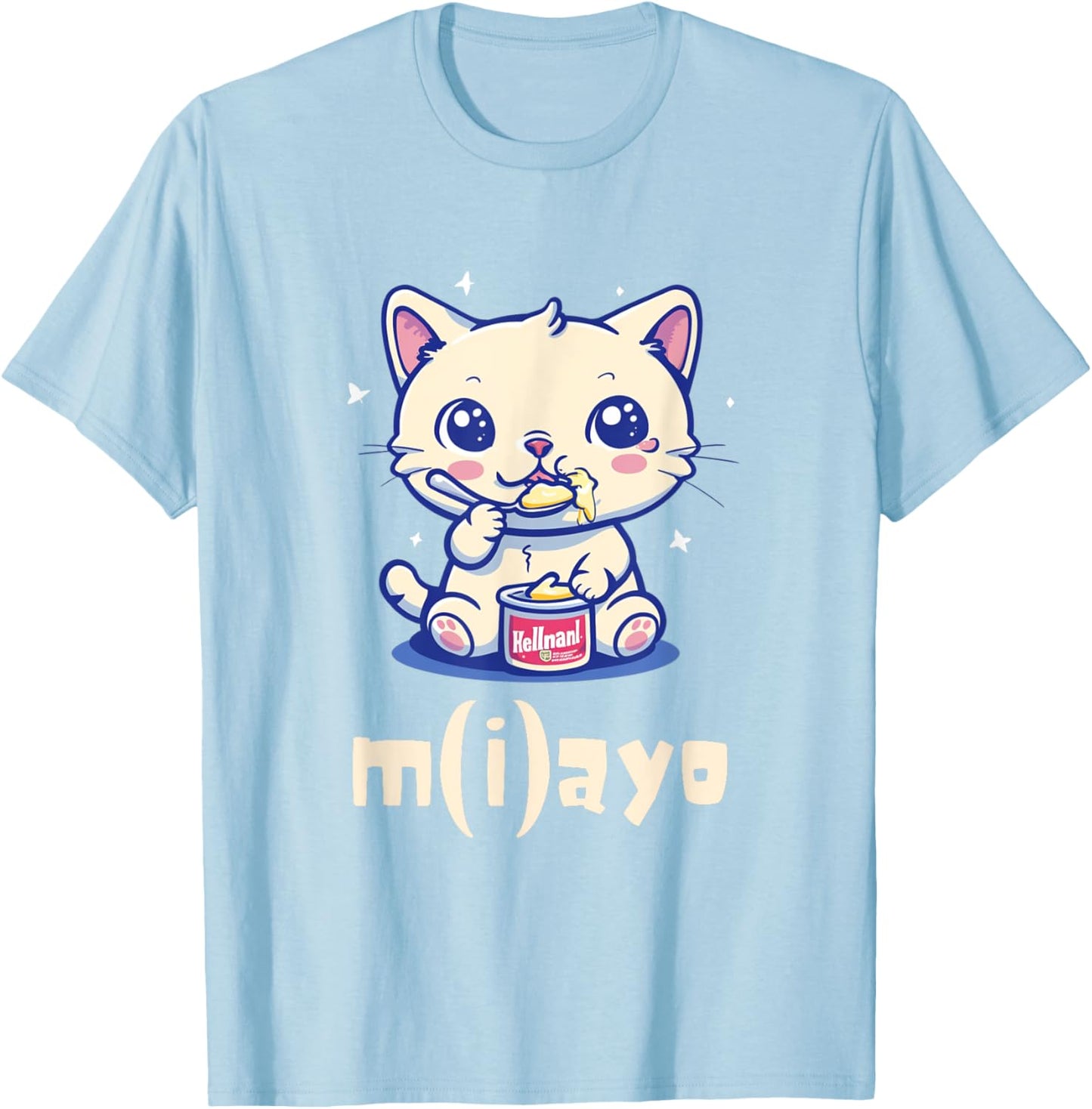 Cat Eating Mayonnaise miayo T-Shirt