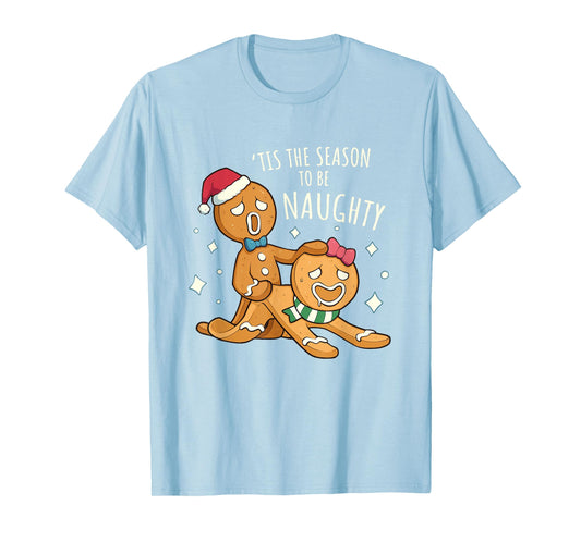 Funny Rude Xmas Shirt Bonking Gingerbread Naughty Christmas T-Shirt