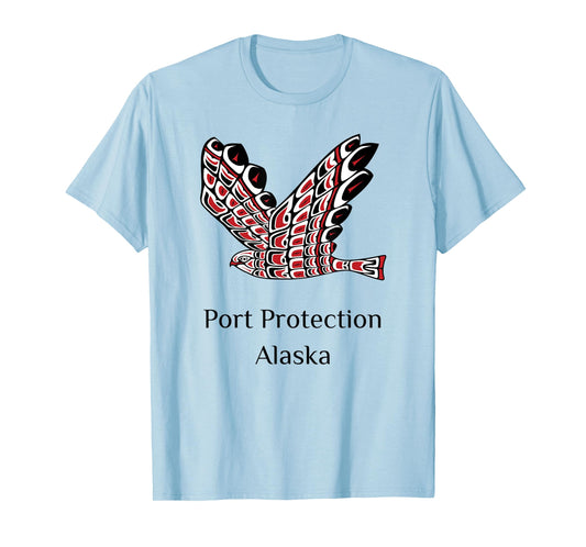 Alaska Port Protection Red Tail Hawk Native American Indian T-Shirt
