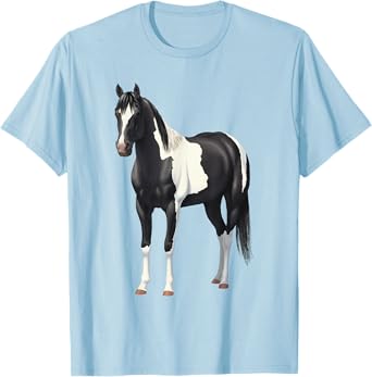 Beautiful Black Pinto Paint Horse Quarter Horse T-Shirt