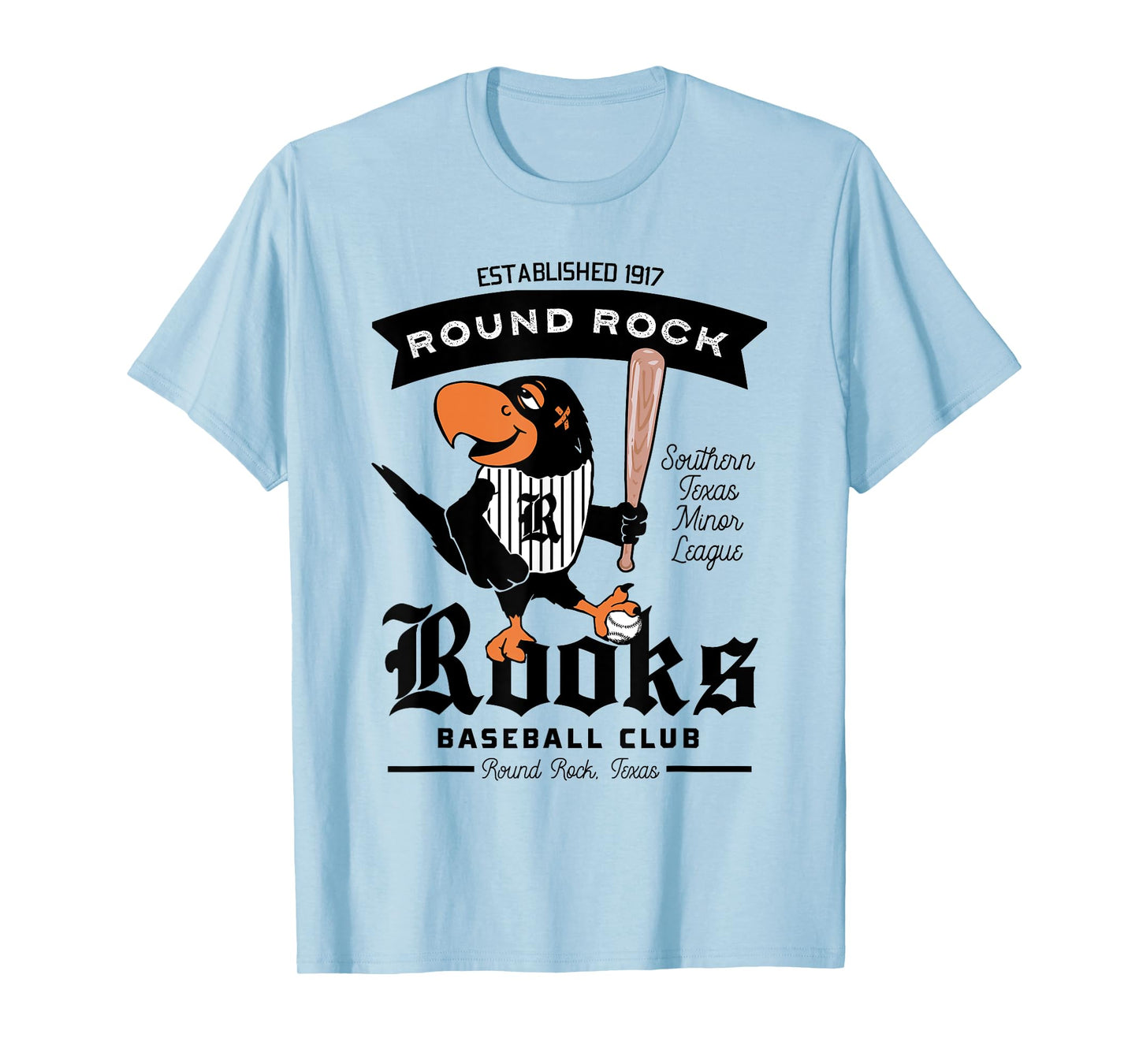 Round Rock Rooks Minor League Retro Baseball Team T-Shirt