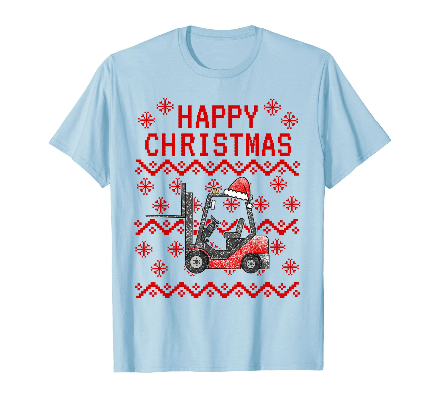 Forklift Truck Ugly Christmas Coworker Funny Xmas 2024 T-Shirt