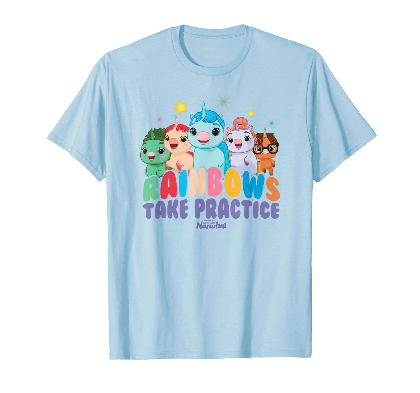 DreamWorks Not Quite Narwhal Rainbows Take Practice T-Shirt