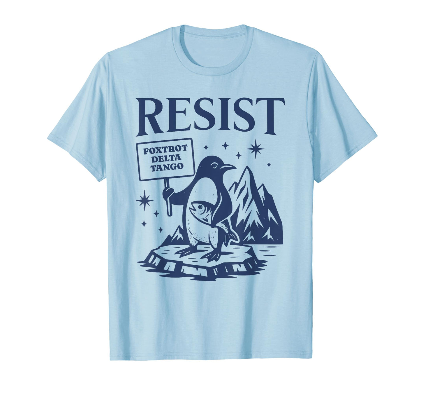 Funny Flippers Up Resist Penguins Protest Against Tariffs T-Shirt