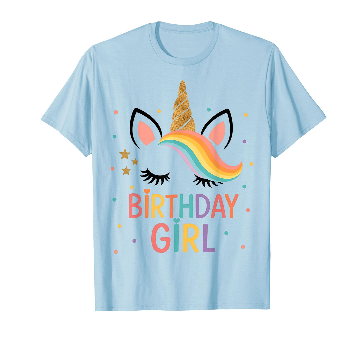 Cute Unicorn Birthday Girl Rainbow Party for Girl Kids T-Shirt