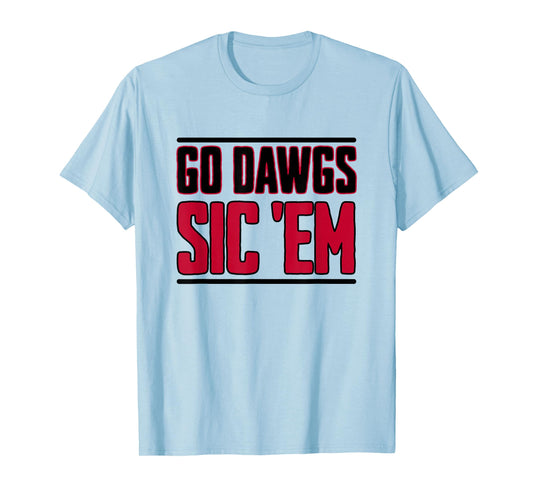 Bulldog Team Mascot School Spirit Go Dawgs Sic Em T-Shirt