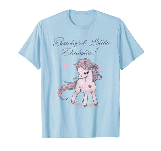 Beautiful Type 1 Diabetic Unicorn Diabetes T-Shirt for Kids T-Shirt