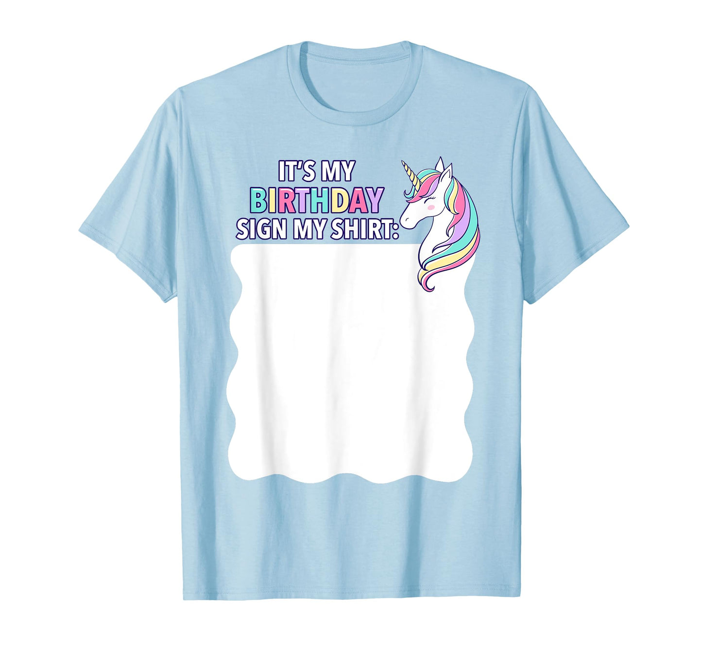 It's My Birthday Sign My Shirt Pink Unicorn Girl Toddler T-Shirt