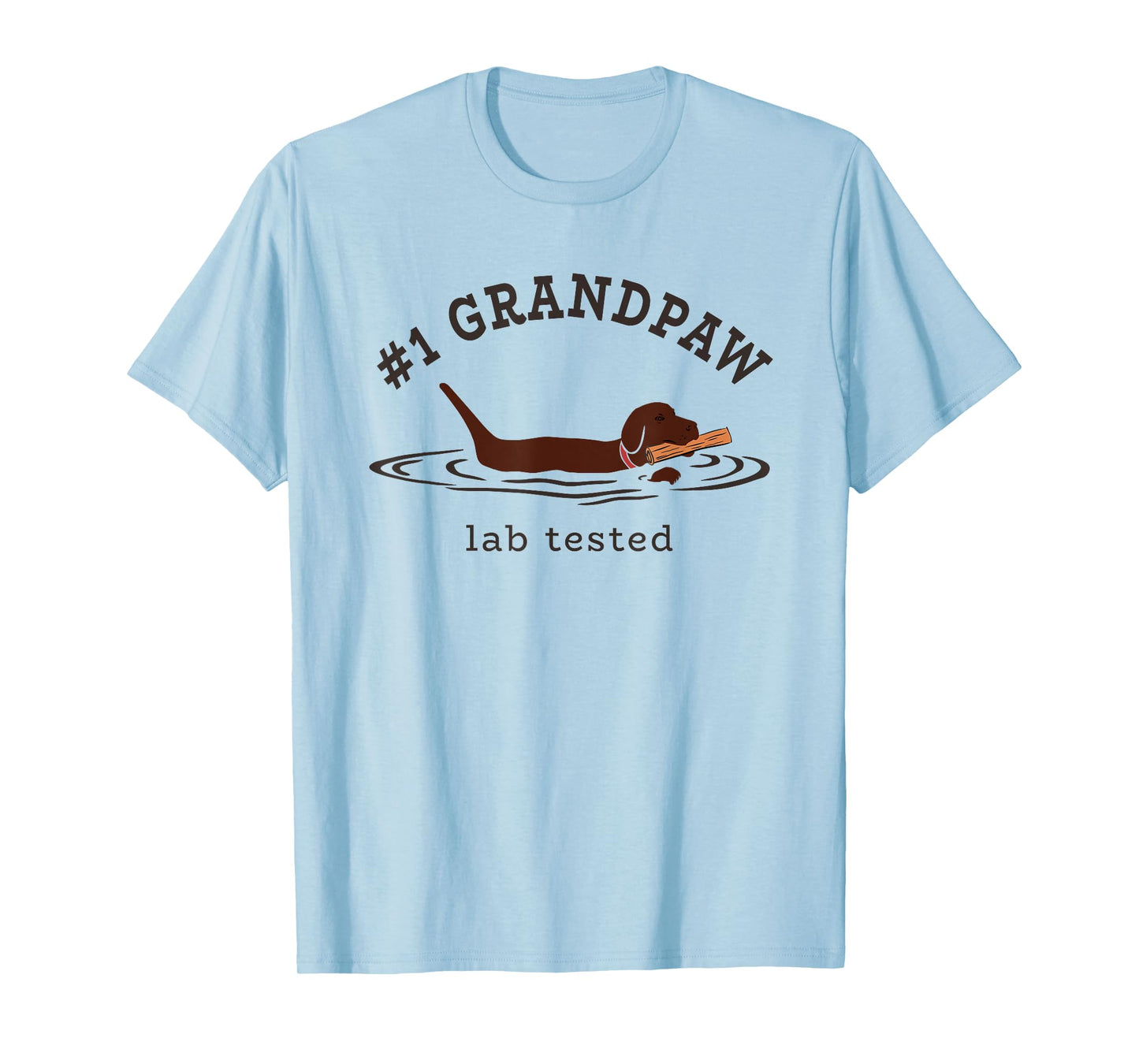 Lab Dad Chocolate Labrador Retriever Dog #1 Grandpaw T-Shirt