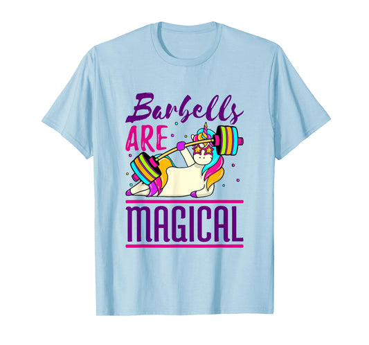 Unicorn Workout Weightlifting Barbells Fitness Gym T-Shirt