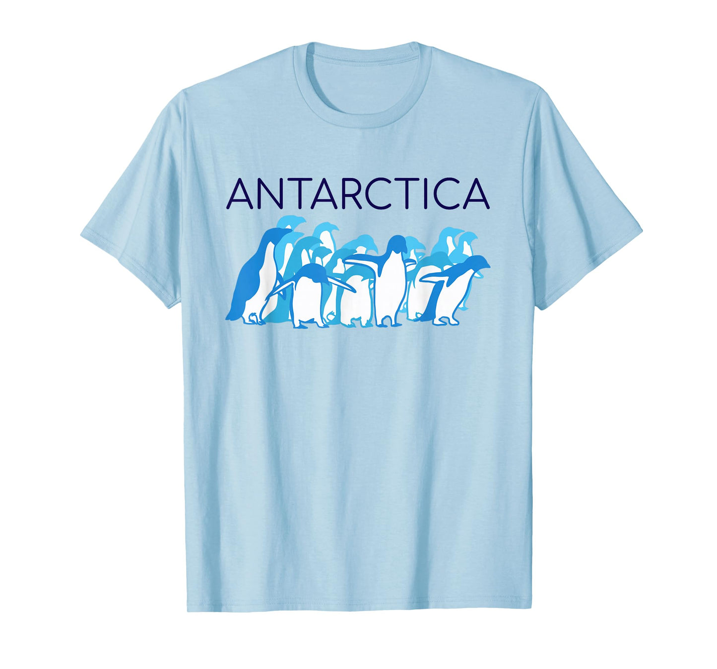 UpTheCreek Antarctica T-Shirt, Men's Unisex-Adults, Blue, Short Sleeve, Small
