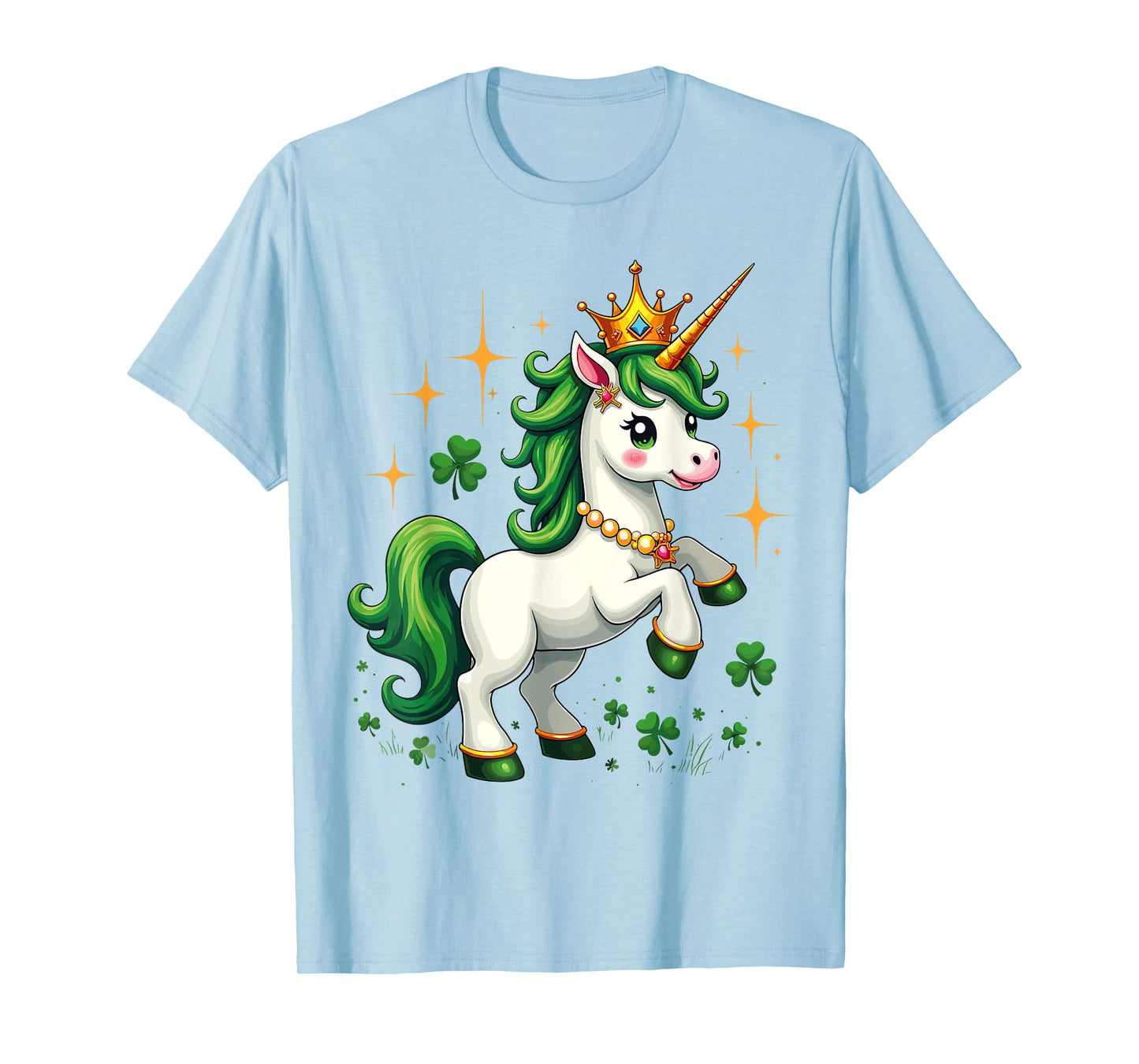 Lepricorn Unicorn St Patricks Day Shamrock Kids Girls Lucky T-Shirt