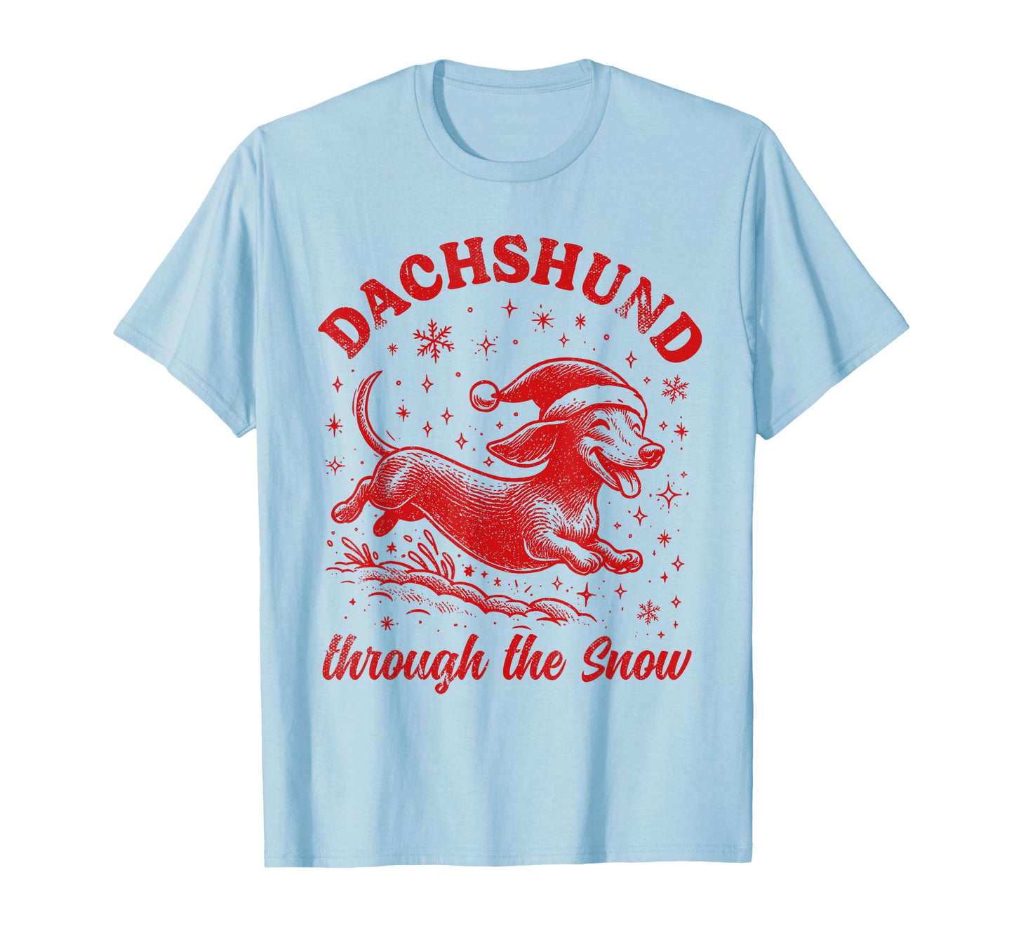 Funny Dachshund Christmas Wiener Dog Cute Doxie Lover X-Mas T-Shirt