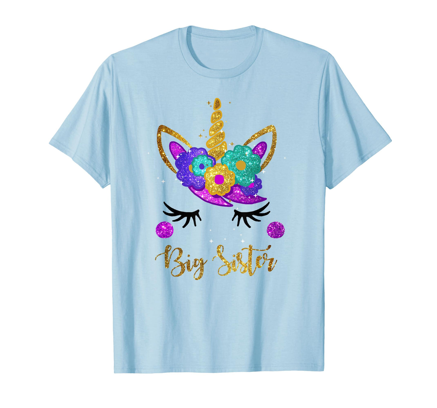 Big Sister Unicorn Birthday Girl T-Shirt Unicorn Gift Womens