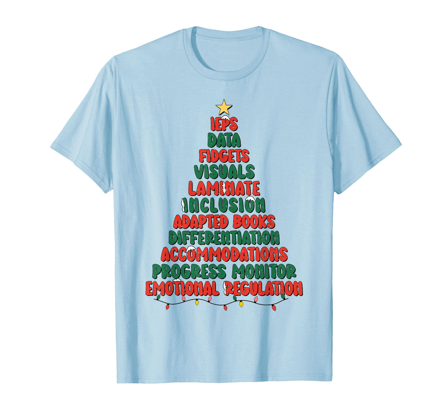 Special Ed Teacher Christmas Tree Sped Special Education T-Shirt