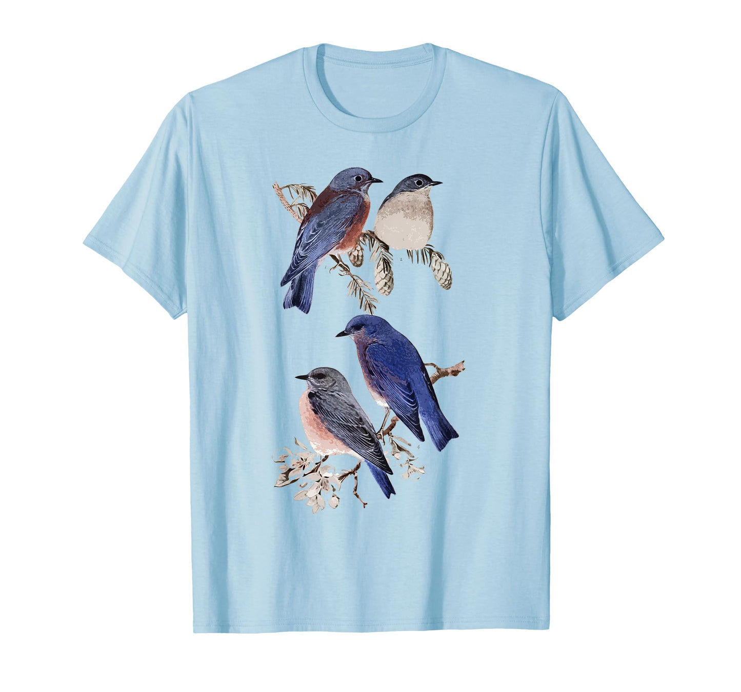 Patience Bluebird of Happiness Blue Bird Eastern Bluebird T-Shirt