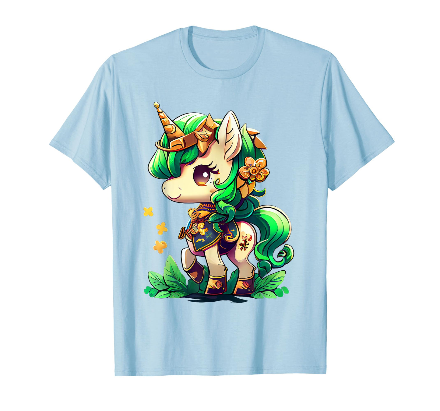 Cute Unicorn Leprecorn St Patrick Day Lucky Irish Girls Kids T-Shirt