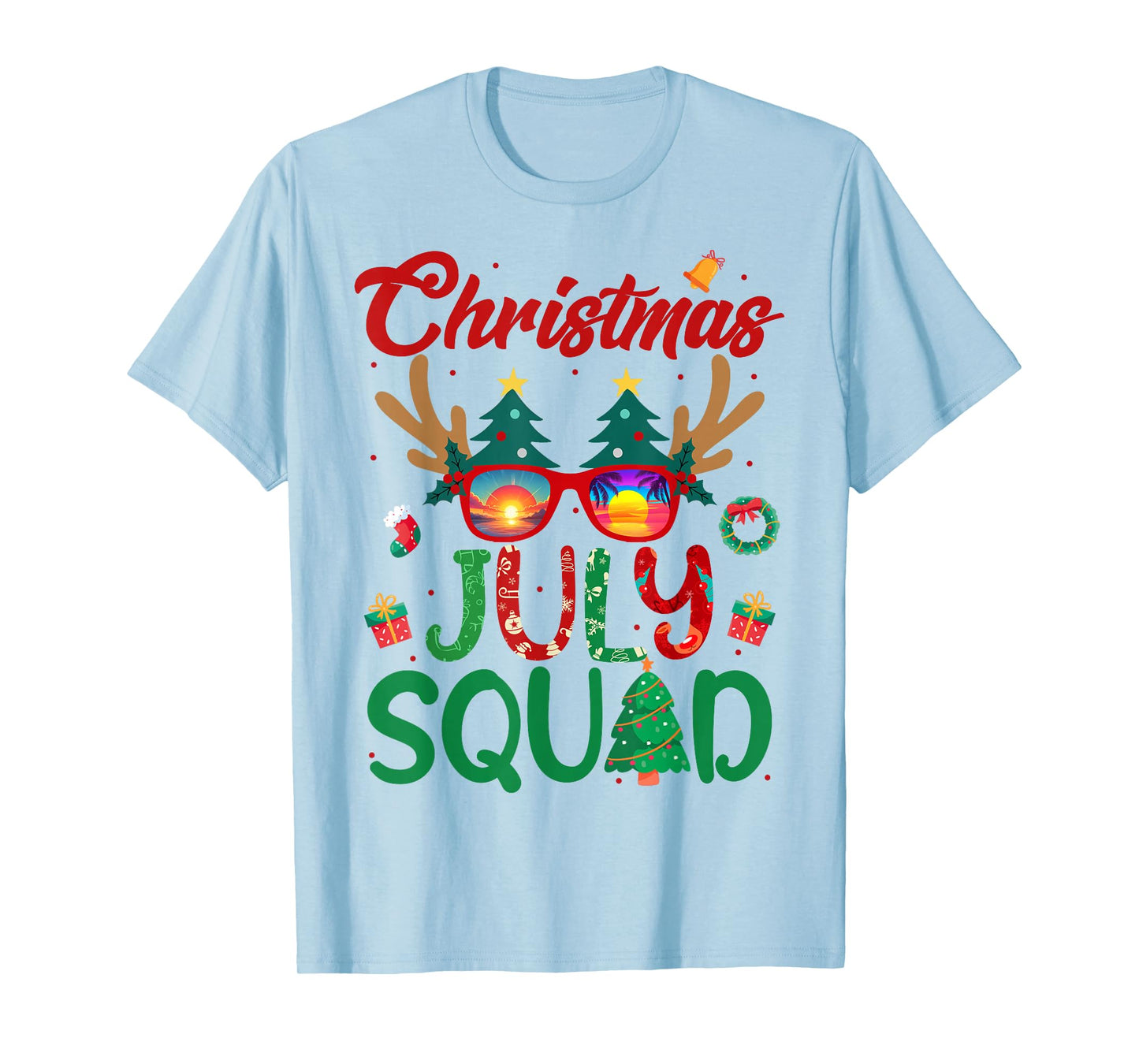 Christmas In July Squad Funny Summer Xmas Men Women Kids T-Shirt