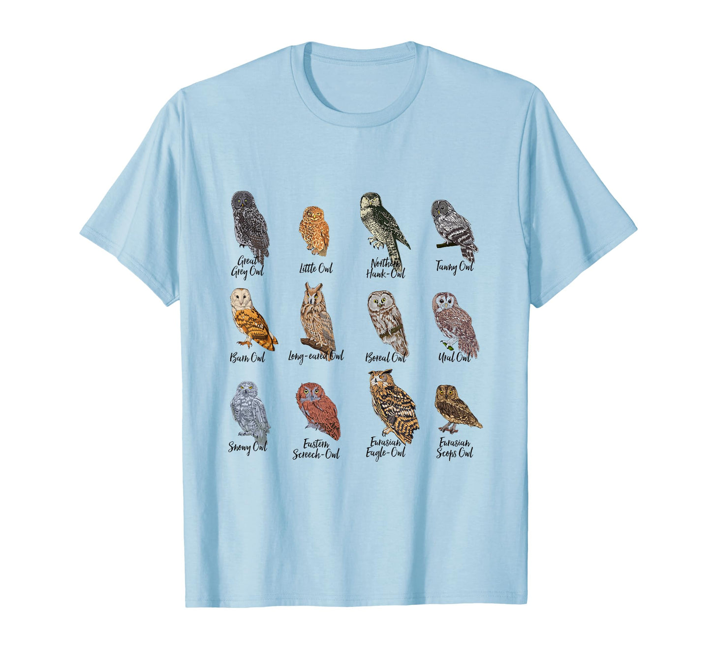 Owls of the world - Types of owls T-Shirt