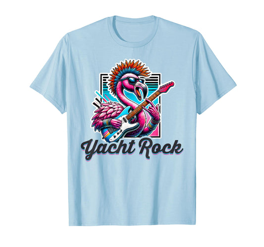 Yacht Rock Flamingo Retro Style, 70s 80s Soft Rock Retro T-Shirt