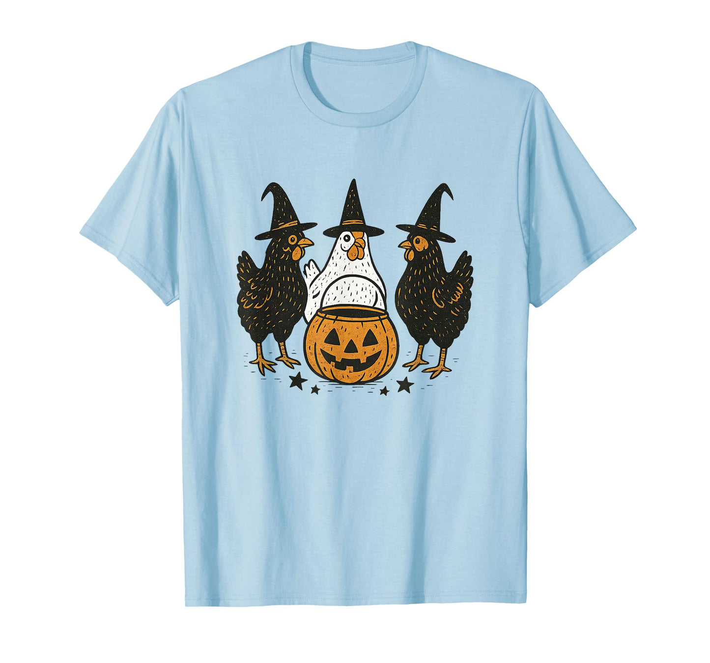Witch Chickens Funny Halloween Costume Graphic T-Shirt