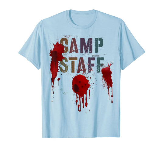 Funny CAMP STAFF Summer Campsite Camping Horror Bloody Meme T-Shirt