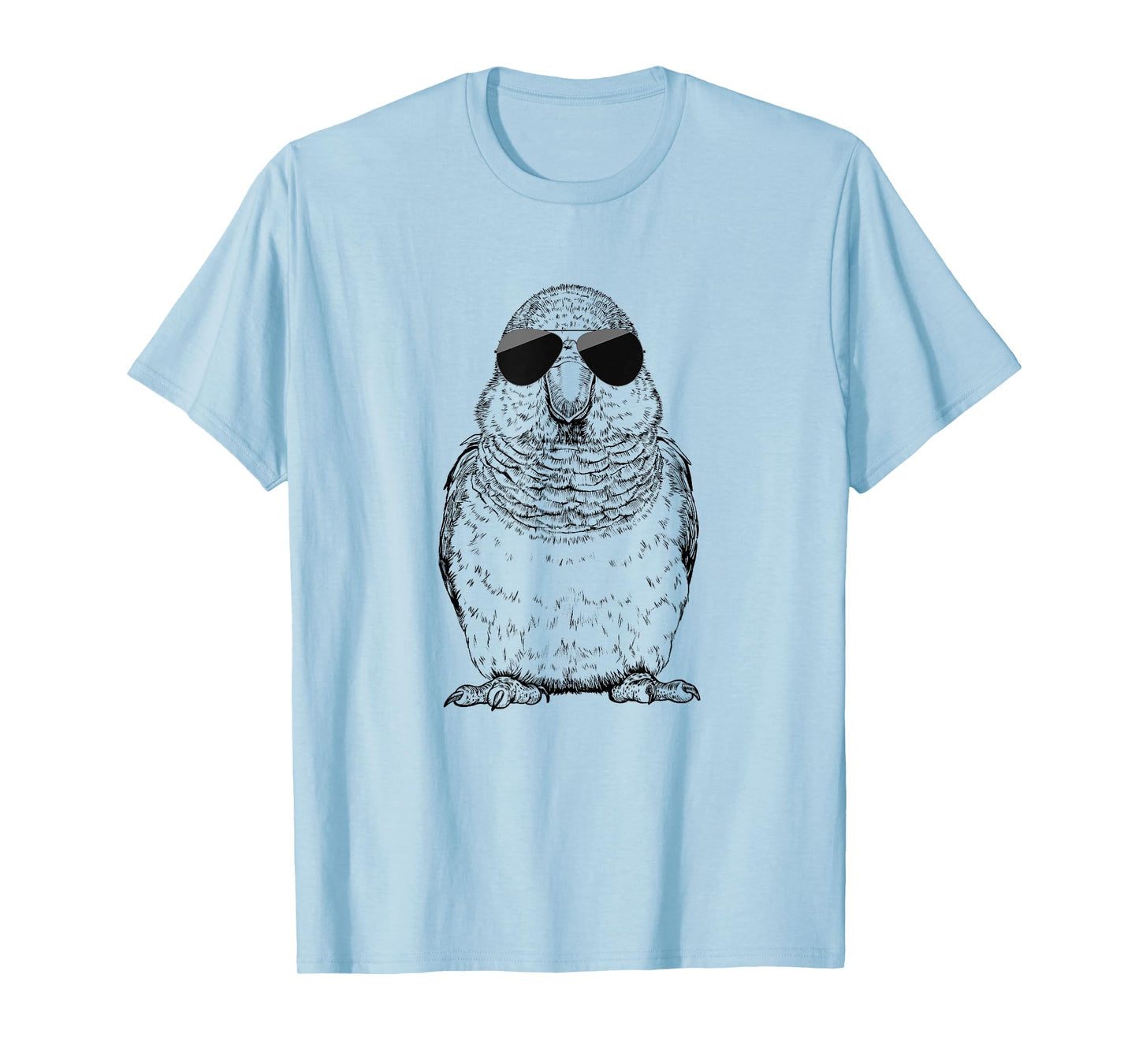 Quaker Parrot Bird with Sunglasses Unisex-Adults, Kids T-Shirt