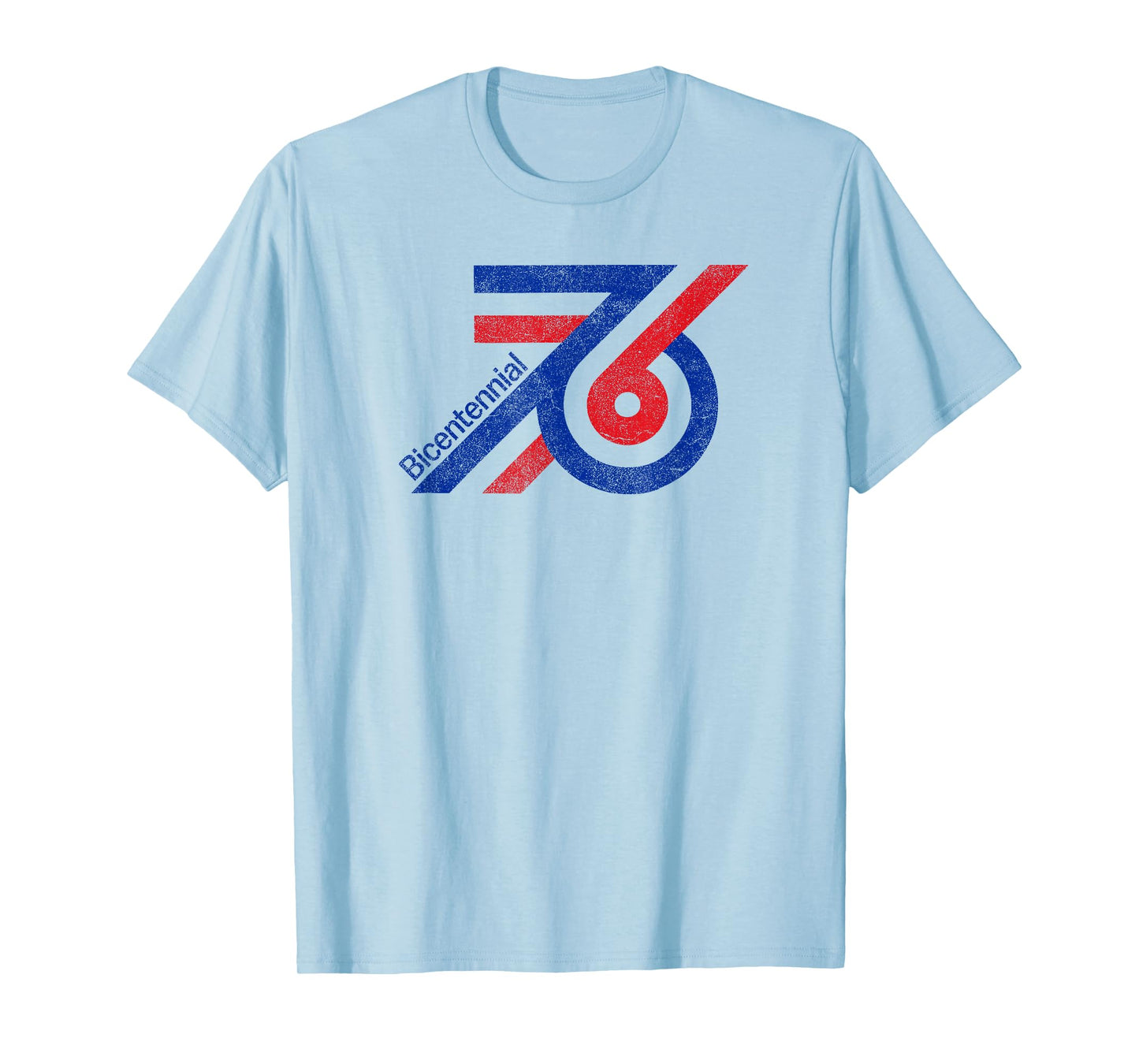 Bicentennial '76 Tee Patriotic Mens Womens Throwback USA T-Shirt - T-Shirt | Light Blue
