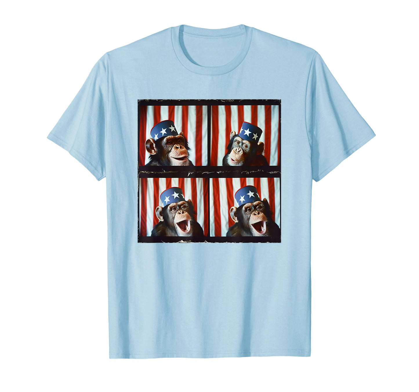 Monkey Patriotic Animal American Flag 4th Of July Monkey T-Shirt for Women Kids Men