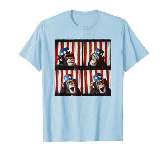 Monkey Patriotic Animal American Flag 4th Of July Monkey T-Shirt for Women Kids Men