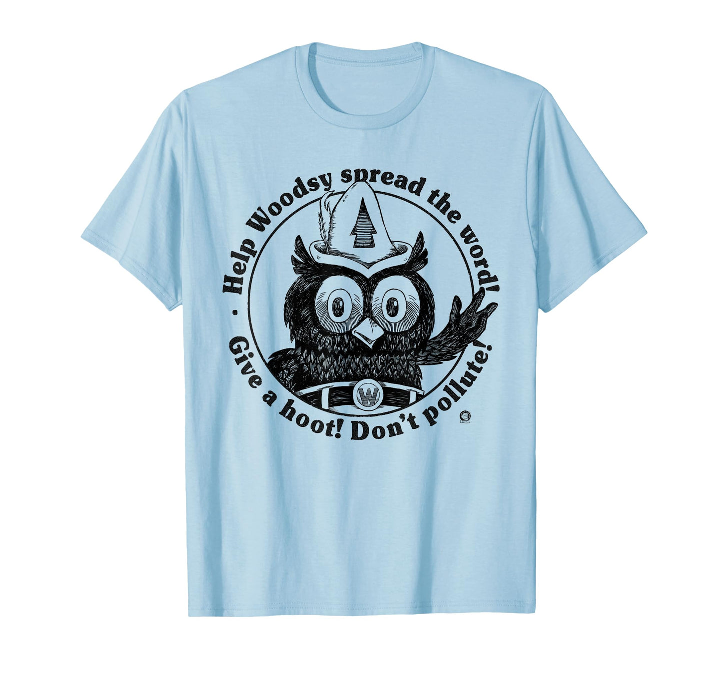 Woodsy Owl Give a Hoot Don't Pollute 70s Vintage T-Shirt
