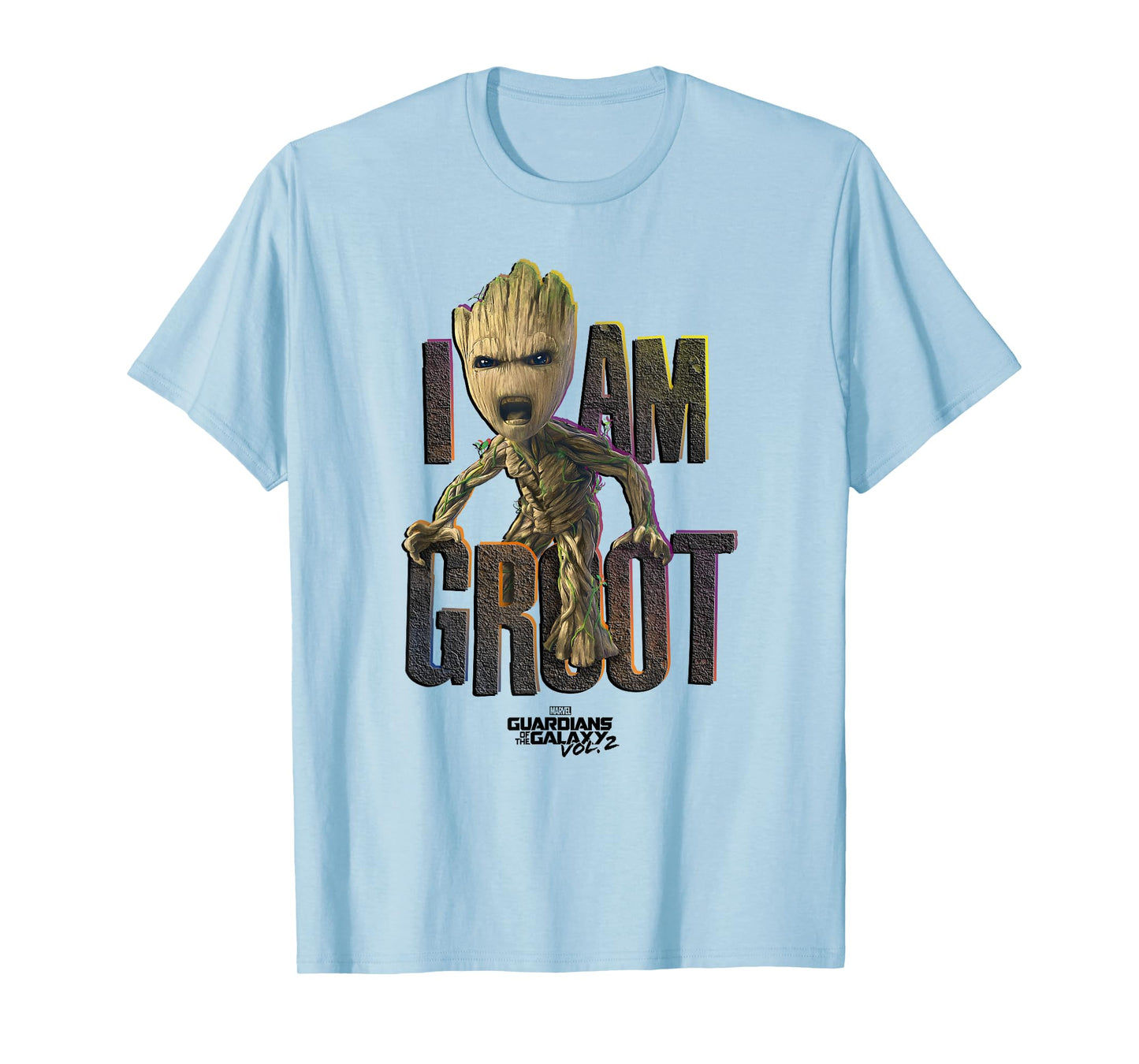 Marvel Guardians Vol.2 I AM GROOT Cute Angry T-Shirt C1 T-Shirt