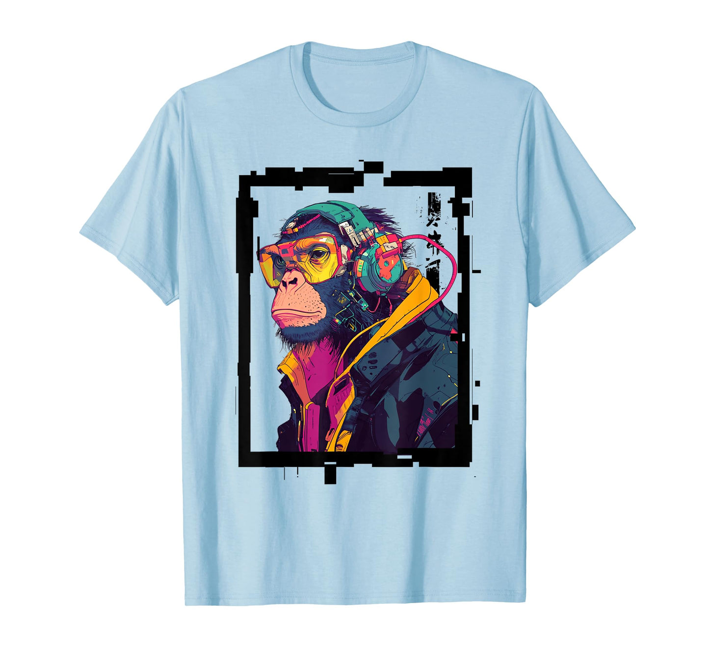 Cyberpunk Monkey Japanese Techwear T-Shirt