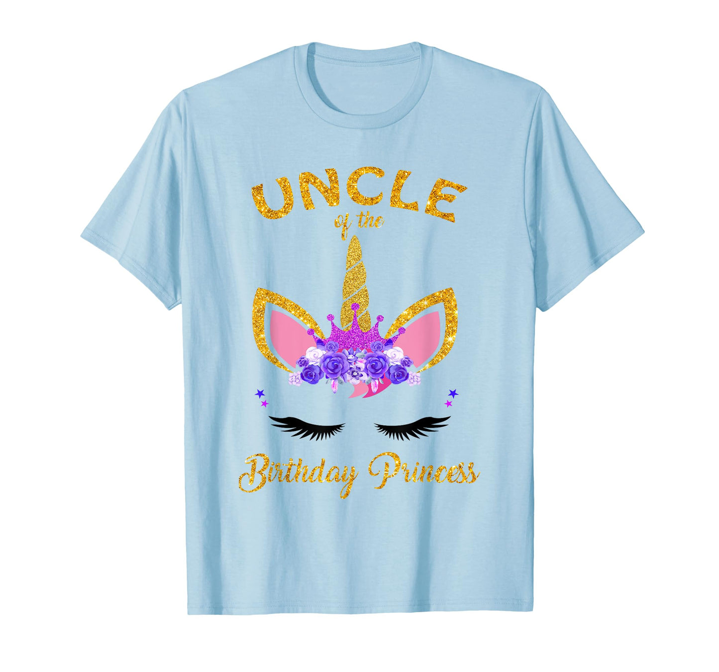 Uncle Of The Unicorn Birthday Princess Birthday Girl Party T-Shirt