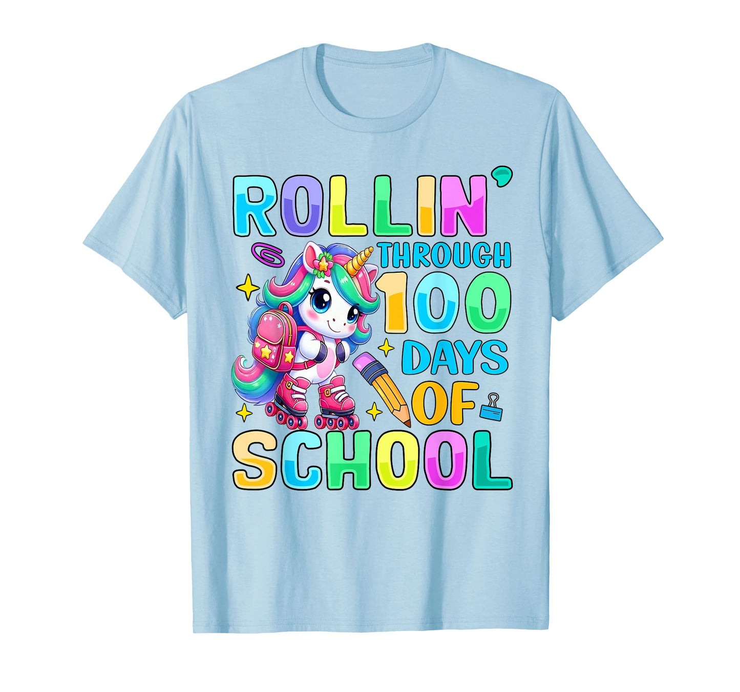 100 Days of School Unicorn Girls 100th Day Student Teacher T-Shirt