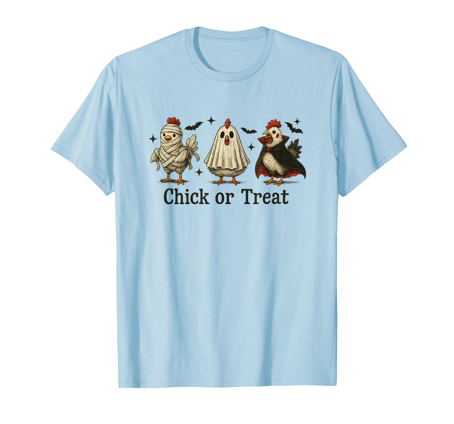 Chick or Treat Funny Chicken Halloween Costume Design T-Shirt