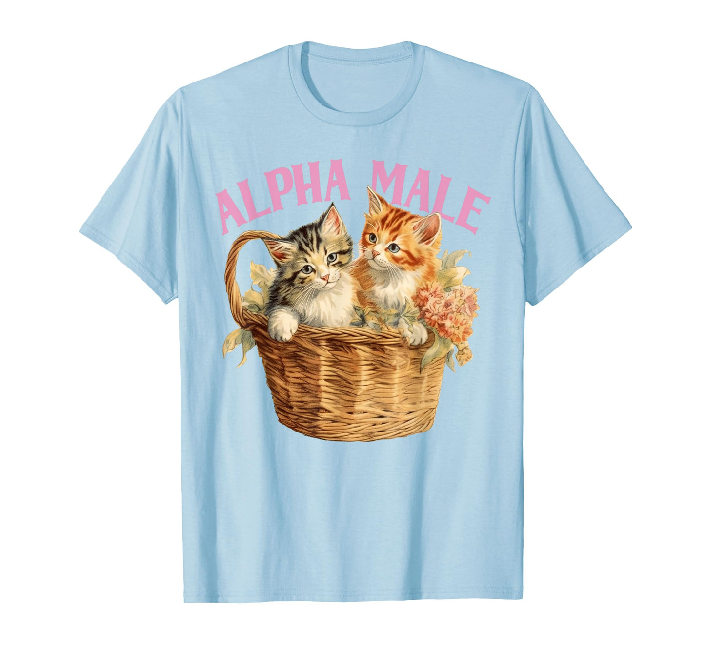 Alpha Cat Male Ironic Funny Kitten Weird Y2K Humor Kittens T-Shirt