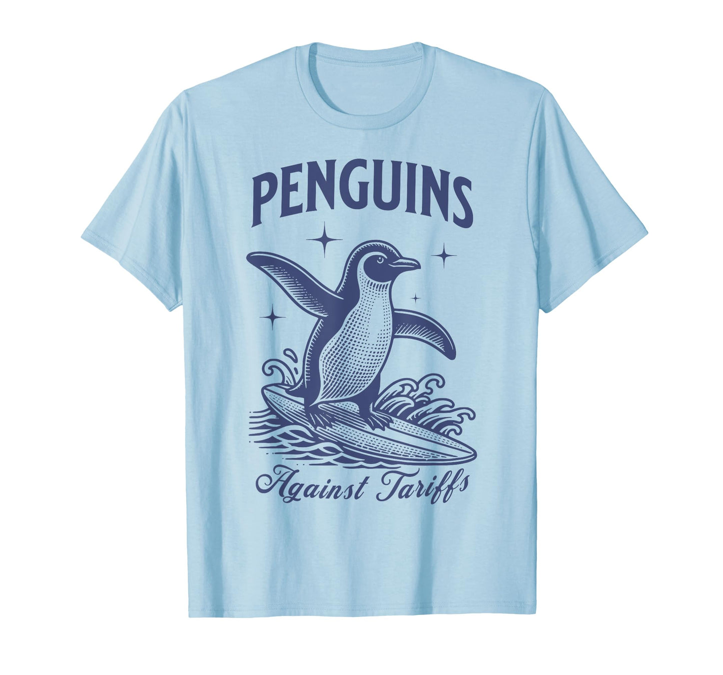 Penguins Against Tariffs Resist Penguins Activism Graphic T-Shirt