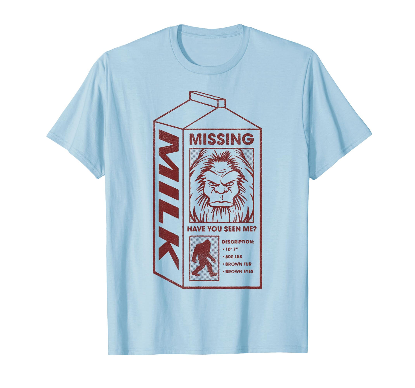 Milk Carton Missing Bigfoot T-Shirt