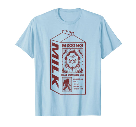 Milk Carton Missing Bigfoot T-Shirt
