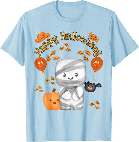Happy Halloween -y Cute Boys and Girls Costume as a Mummy T-Shirt