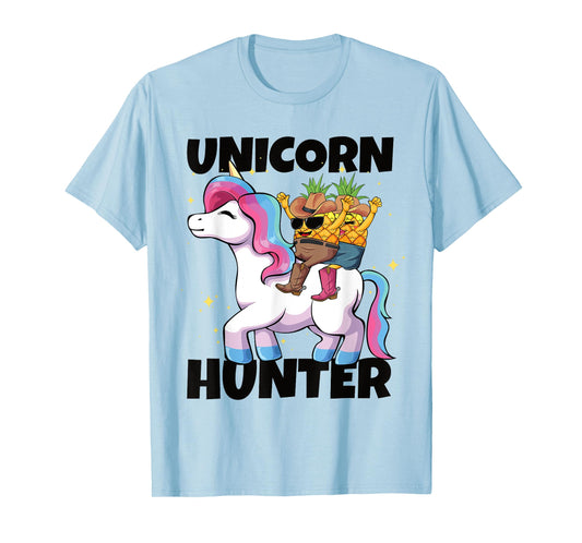 Upside Down Pineapple Swinger Unicorn Hunter T-Shirt