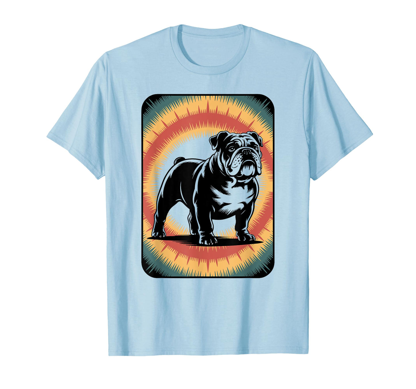 Tie Dye English Bulldog Portrait Dog Mom Bulldog Dog Rasta T-Shirt