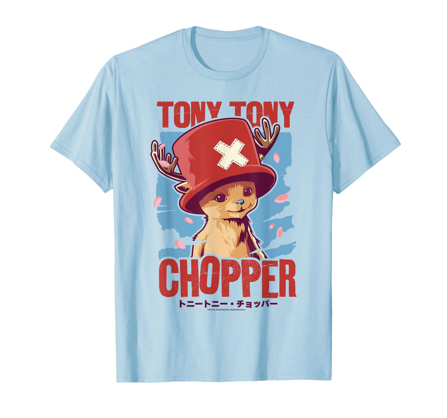One Piece Tony Tony Chopper Distressed Kanji Poster T-Shirt