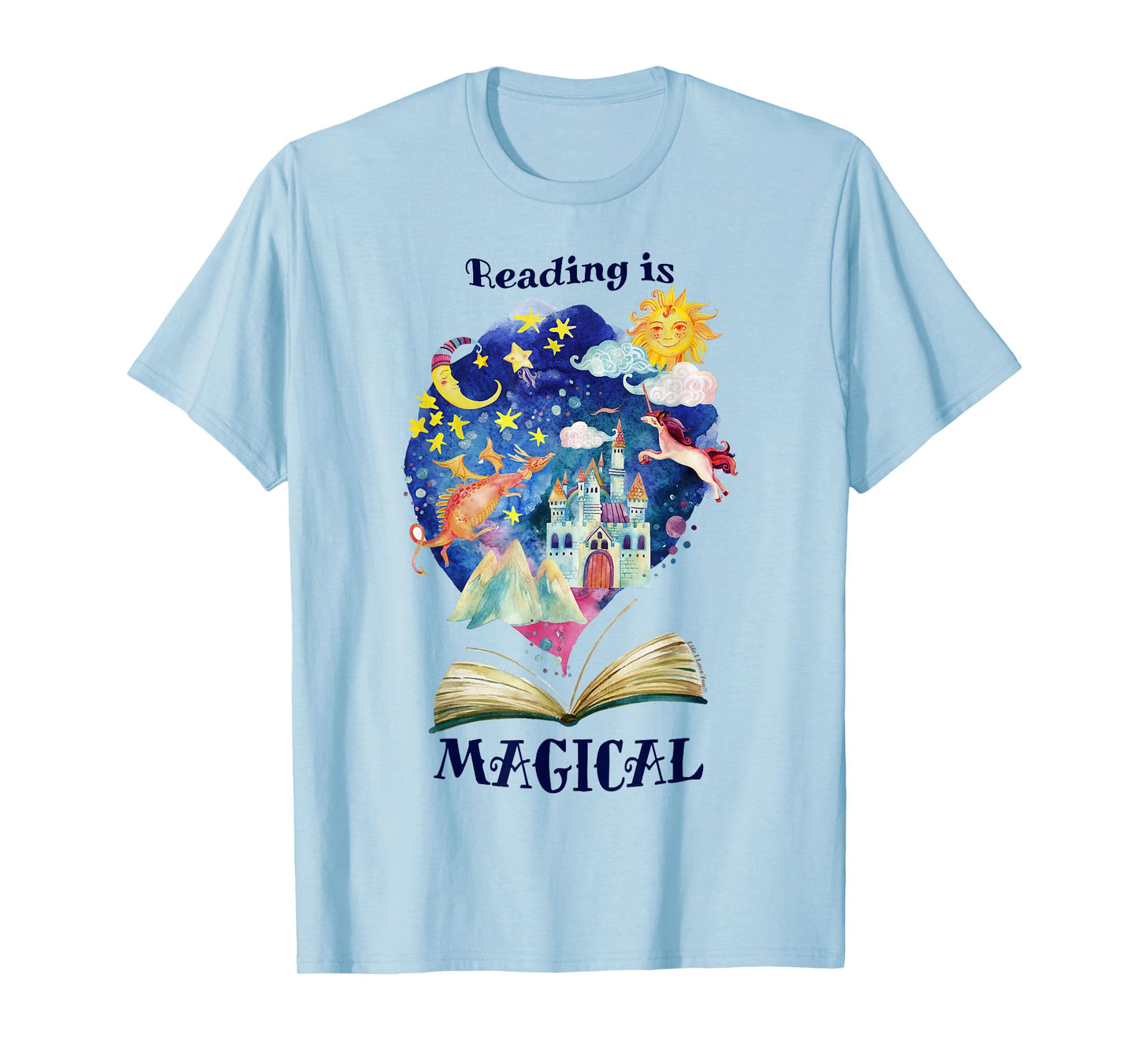 Reading is Magical Library Book Worm Teacher Librarian Men Women Girls Kids T-Shirt