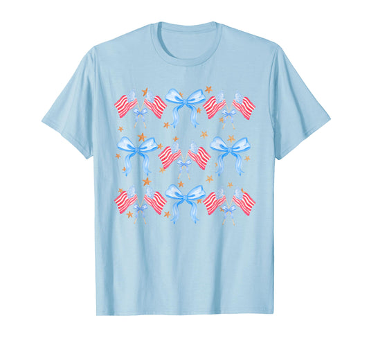 Patriotic Coquette 4th July American Flag Independence Day T-Shirt for Women Men