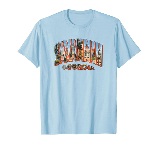 Savannah Georgia T Shirt Retro Vintage GA Souvenir Tshirt T-Shirt