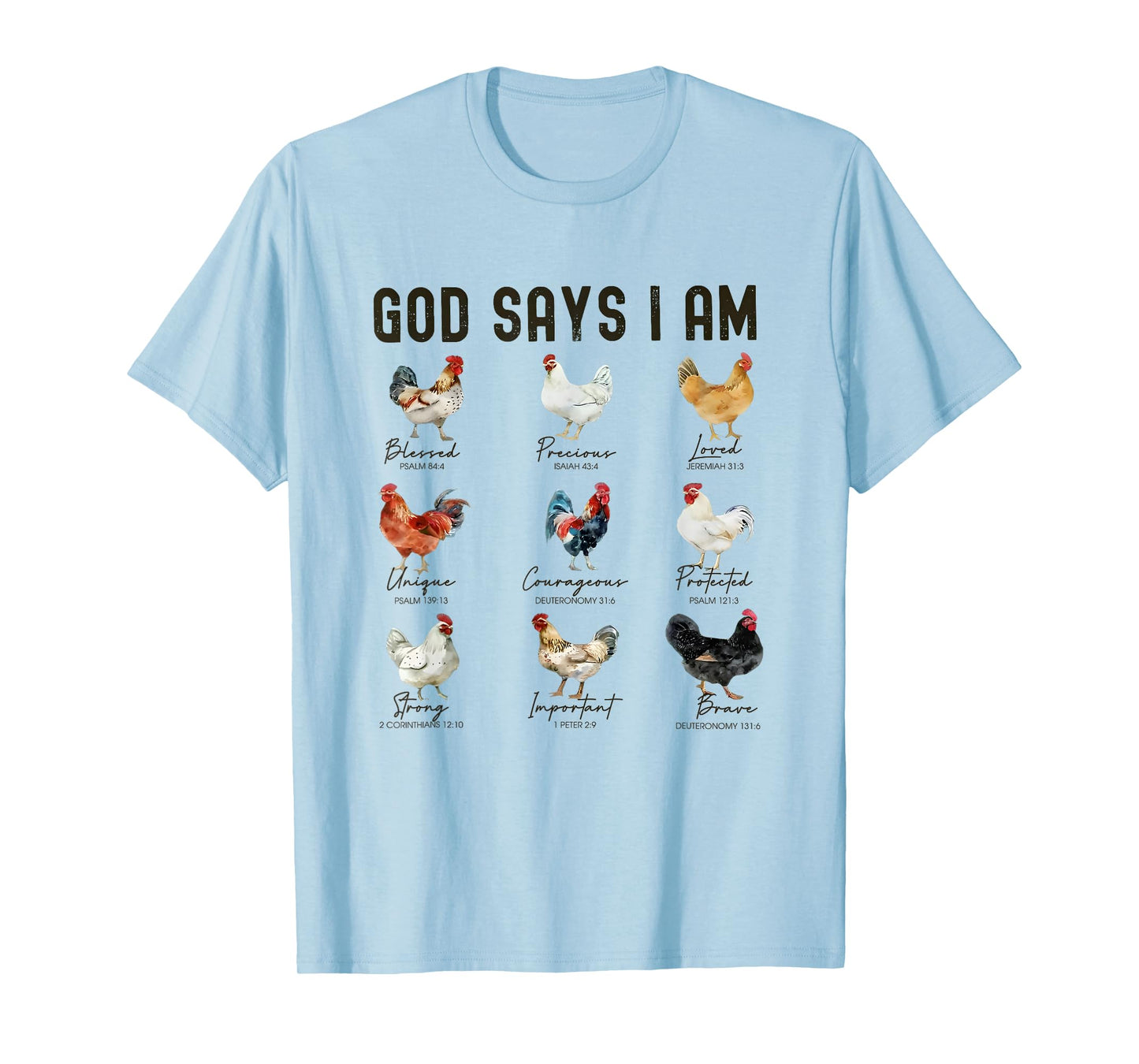 Cute Chicken Lover Farmhouse God Say I Am Chicken T-Shirt